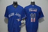Toronto Blue Jays #11 Kevin Pillar Blue USA Flag Fashion Stitched MLB Jersey,baseball caps,new era cap wholesale,wholesale hats